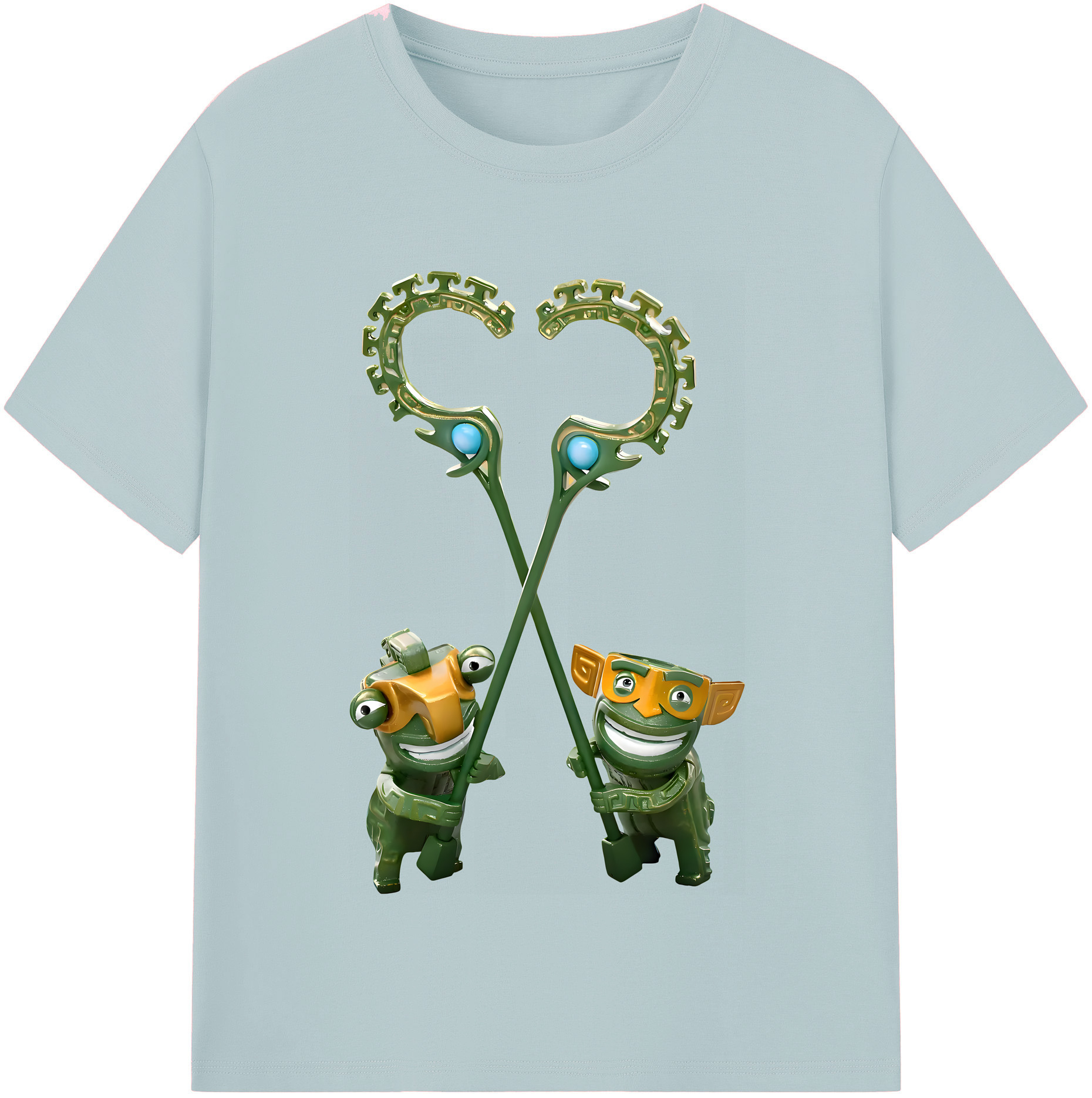 （画像用） Ne Zha 2 ナタ 魔童の大暴れ 綿100％半袖Tシャツ（フロントプリント）